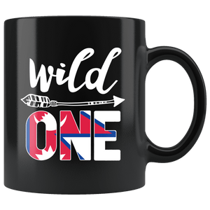 RobustCreative-Nepal Wild One Birthday Outfit 1 Nepalese Flag Black 11oz Mug Gift Idea