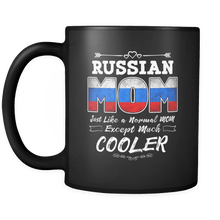 Load image into Gallery viewer, RobustCreative-Best Mom Ever is from Russia - Russian Flag 11oz Funny Black Coffee Mug - Mothers Day Independence Day - Women Men Friends Gift - Both Sides Printed (Distressed)

