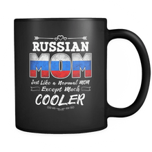 Load image into Gallery viewer, RobustCreative-Best Mom Ever is from Russia - Russian Flag 11oz Funny Black Coffee Mug - Mothers Day Independence Day - Women Men Friends Gift - Both Sides Printed (Distressed)
