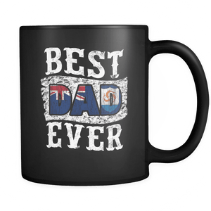 RobustCreative-Best Dad Ever Anguilla Flag - Fathers Day Gifts - Family Gift Gift From Kids - 11oz Black Funny Coffee Mug Women Men Friends Gift ~ Both Sides Printed