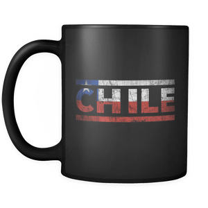 RobustCreative-Retro Vintage Flag Chilean Chile 11oz Black Coffee Mug ~ Both Sides Printed