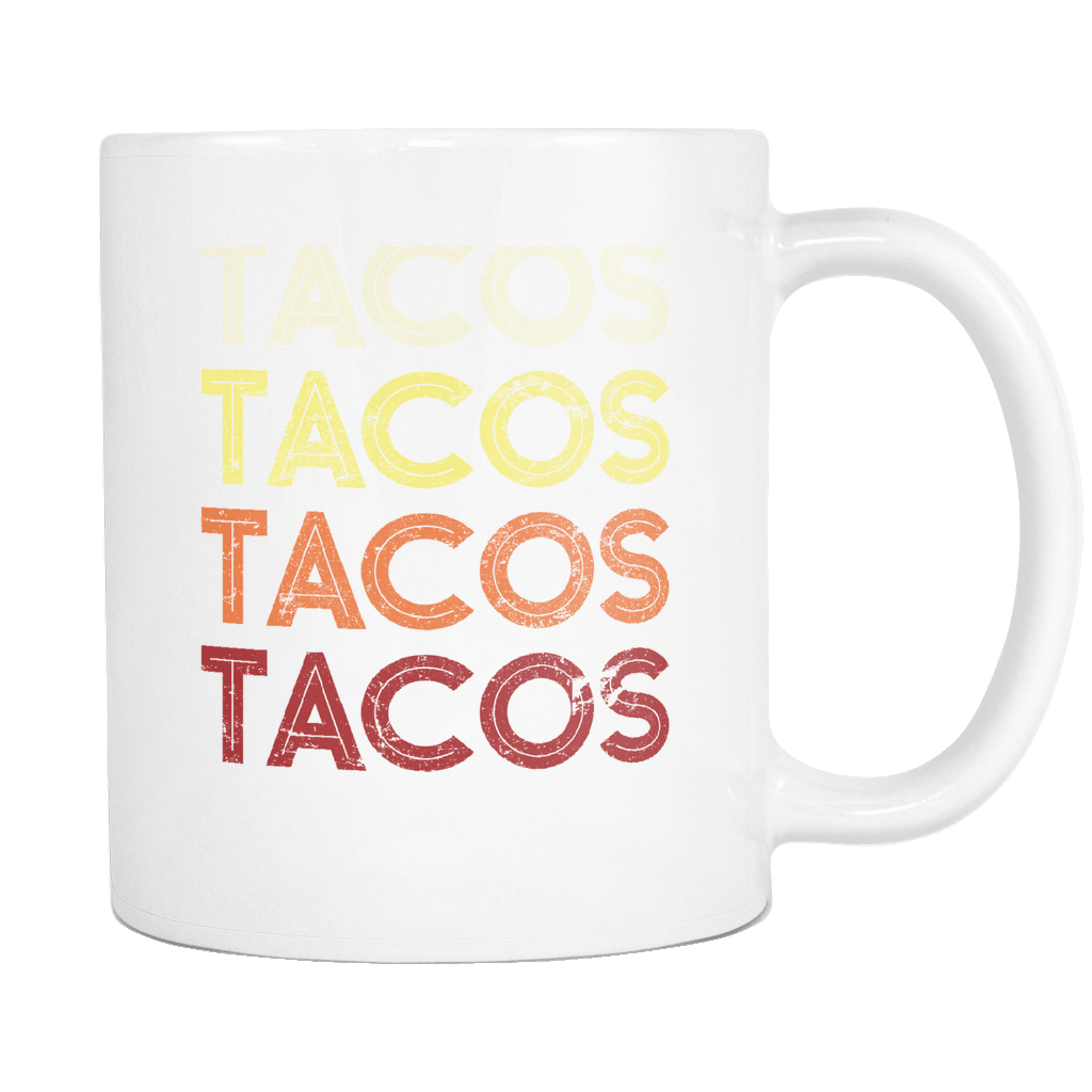 RobustCreative-Tacos Vintage Retro - Cinco De Mayo Mexican Fiesta - No Siesta Mexico Party - 11oz White Funny Coffee Mug Women Men Friends Gift ~ Both Sides Printed