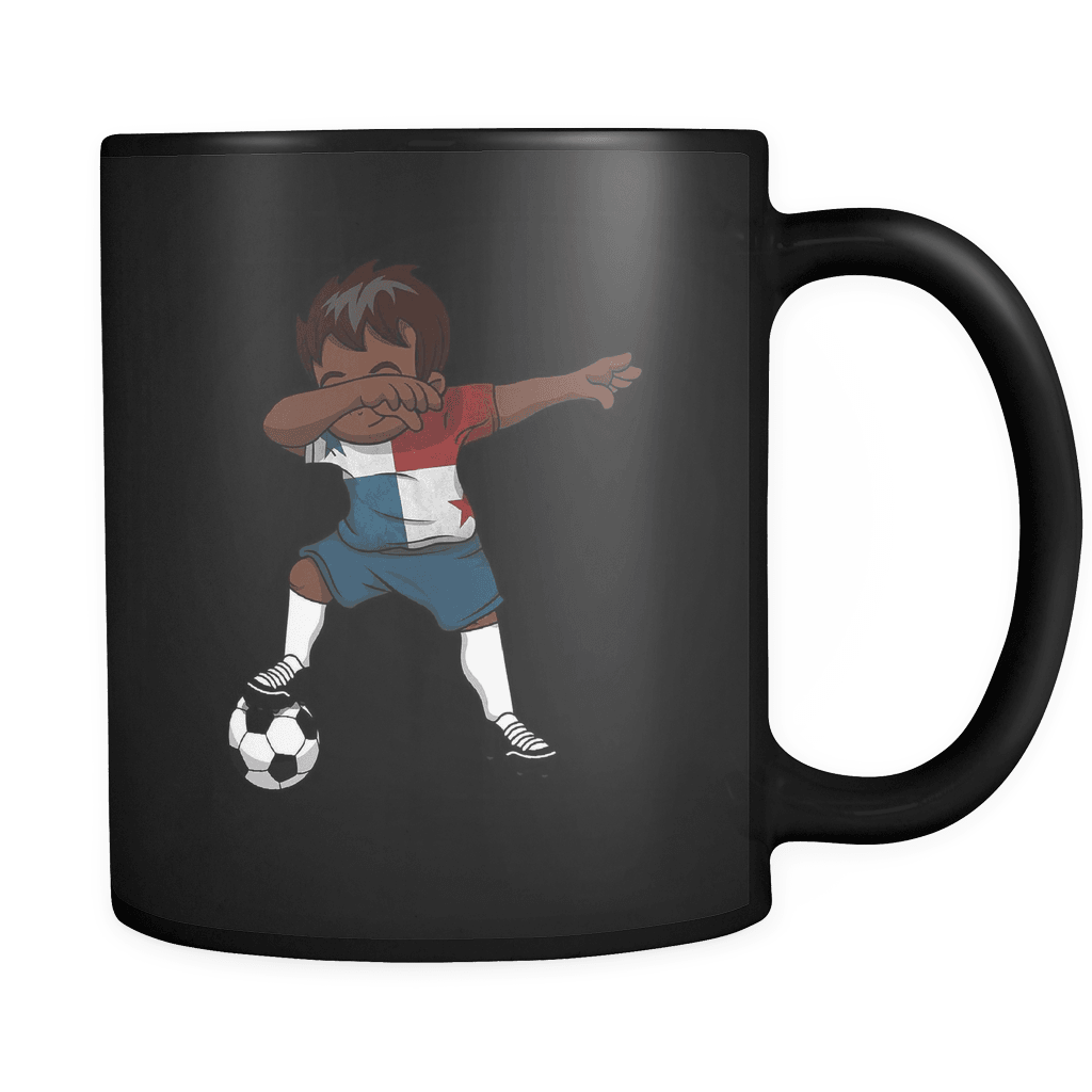 RobustCreative-Dabbing Soccer Boy Panama Panamanian Panama City Gifts National Soccer Tournament Game 11oz Black Coffee Mug ~ Both Sides Printed