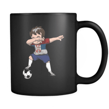 Load image into Gallery viewer, RobustCreative-Dabbing Soccer Boys Serbia Serbian Belgrade Gift National Soccer Tournament Game 11oz Black Coffee Mug ~ Both Sides Printed
