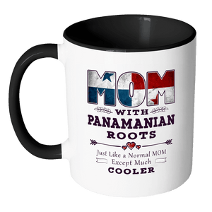 RobustCreative-Best Mom Ever with Panamanian Roots - Panama Flag 11oz Funny Black & White Coffee Mug - Mothers Day Independence Day - Women Men Friends Gift - Both Sides Printed (Distressed)