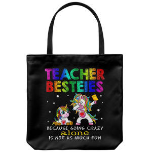 RobustCreative-Kawaii Teacher Besties Unicorn Going Crazy Alone Tote Bag Gift Idea