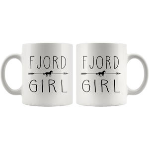 RobustCreative-Fjord Horse Girl Gifts Horses Lover Riding Racing - 11oz White Mug Racing Lover Gift Idea