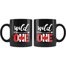 Load image into Gallery viewer, RobustCreative-Canada Wild One Birthday Outfit 1 Canadian Flag Black 11oz Mug Gift Idea
