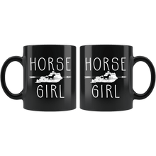 Load image into Gallery viewer, RobustCreative-Kentucky Horse Girl Gifts Kentuckian Shape Country for women - 11oz Black Mug Racing Lover Gift Idea
