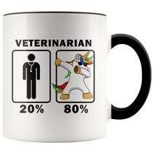 Load image into Gallery viewer, RobustCreative-Veterinarian Dabbing Unicorn 80 20 Principle Graduation Gift Mens - 11oz Accent Mug Medical Personnel Gift Idea
