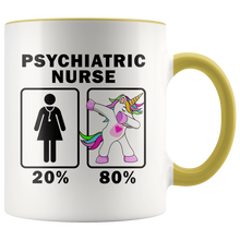 Load image into Gallery viewer, RobustCreative-Psychiatric Nurse Dabbing Unicorn 20 80 Principle Superhero Girl Womens - 11oz Accent Mug Medical Personnel Gift Idea
