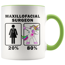 Load image into Gallery viewer, RobustCreative-Maxillofacial Surgeon Dabbing Unicorn 20 80 Principle Superhero Girl Womens - 11oz Accent Mug Medical Personnel Gift Idea
