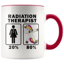 Load image into Gallery viewer, RobustCreative-Radiation Therapist Dabbing Unicorn 80 20 Principle Superhero Girl Womens - 11oz Accent Mug Medical Personnel Gift Idea
