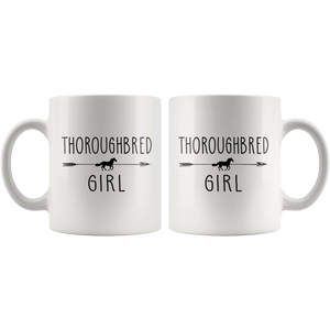 RobustCreative-Thoroughbred Horse Girl Gifts Horses Lover Riding Racing - 11oz White Mug Riding Lover Gift Idea