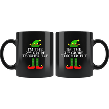 Load image into Gallery viewer, RobustCreative-Im The 2nd Grade Teacher Elf Christmas Teaching&#39;s - 11oz Black Mug I Just Really Like to Teach Cute Tiny Humans Gift Idea
