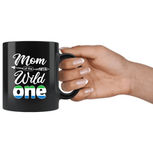 Load image into Gallery viewer, RobustCreative-Sierra Leonean Mom of the Wild One Birthday Sierra Leone Flag Black 11oz Mug Gift Idea
