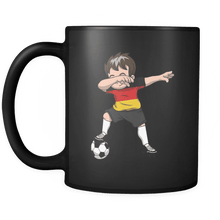 Load image into Gallery viewer, RobustCreative-Dabbing Soccer Boys Germany, Deutschland German Berlin Gift National Soccer Tournament Game 11oz Black Coffee Mug ~ Both Sides Printed
