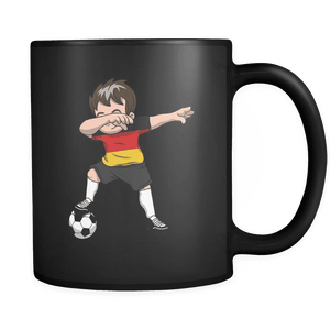 RobustCreative-Dabbing Soccer Boys Germany, Deutschland German Berlin Gift National Soccer Tournament Game 11oz Black Coffee Mug ~ Both Sides Printed