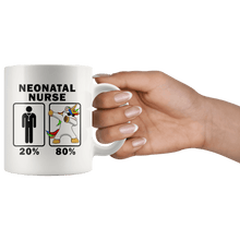 Load image into Gallery viewer, RobustCreative-Neonatal Nurse Dabbing Unicorn 80 20 Principle Graduation Gift Mens - 11oz White Mug Medical Personnel Gift Idea
