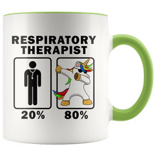 Load image into Gallery viewer, RobustCreative-Respiratory Therapist Dabbing Unicorn 80 20 Principle Graduation Gift Mens - 11oz Accent Mug Medical Personnel Gift Idea
