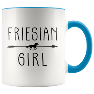 RobustCreative-Friesian Horse Girl Gifts Horses Lover Riding Racing - 11oz Accent Mug Riding Lover Gift Idea