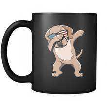 Load image into Gallery viewer, RobustCreative-Dabbing Labrador Retriever Dog America Flag - Patriotic Merica Murica Pride - 4th of July USA Independence Day - 11oz Black Funny Coffee Mug Women Men Friends Gift ~ Both Sides Printed
