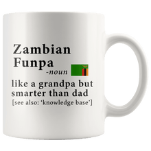 Load image into Gallery viewer, RobustCreative-Zambian Funpa Definition Zambia Flag Grandpa Day - 11oz White Mug family reunion gifts Gift Idea
