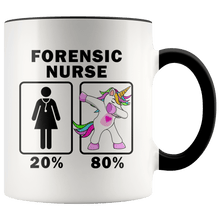 Load image into Gallery viewer, RobustCreative-Forensic Nurse Dabbing Unicorn 20 80 Principle Superhero Girl Womens - 11oz Accent Mug Medical Personnel Gift Idea
