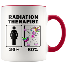 Load image into Gallery viewer, RobustCreative-Radiation Therapist Dabbing Unicorn 20 80 Principle Superhero Girl Womens - 11oz Accent Mug Medical Personnel Gift Idea
