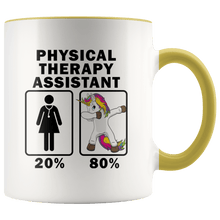 Load image into Gallery viewer, RobustCreative-Physical Therapy Assistant Dabbing Unicorn 80 20 Principle Superhero Girl Womens - 11oz Accent Mug Medical Personnel Gift Idea
