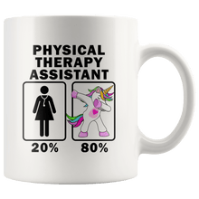 Load image into Gallery viewer, RobustCreative-Physical Therapy Assistant Dabbing Unicorn 20 80 Principle Superhero Girl Womens - 11oz White Mug Medical Personnel Gift Idea
