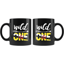Load image into Gallery viewer, RobustCreative-Brunei Wild One Birthday Outfit 1 Bruneian Flag Black 11oz Mug Gift Idea
