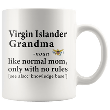 Load image into Gallery viewer, RobustCreative-Virgin Islander Grandma Definition US Virgin Islands Flag Grandmother - 11oz White Mug family reunion gifts Gift Idea
