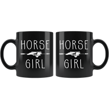 Load image into Gallery viewer, RobustCreative-North Carolina Horse Girl Gifts Carolinian Shape Country for women - 11oz Black Mug Racing Lover Gift Idea
