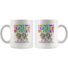 Load image into Gallery viewer, RobustCreative-Language Arts Teacher Besties Teacher&#39;s Day Best Friend White 11oz Mug Gift Idea
