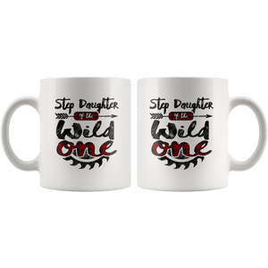 RobustCreative-Step Daughter of the Wild One Lumberjack Woodworker - 11oz White Mug measure once plaid pajamas Gift Idea
