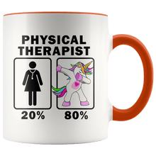 Load image into Gallery viewer, RobustCreative-Physical Therapist Dabbing Unicorn 20 80 Principle Superhero Girl Womens - 11oz Accent Mug Medical Personnel Gift Idea
