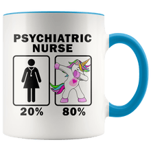 Load image into Gallery viewer, RobustCreative-Psychiatric Nurse Dabbing Unicorn 20 80 Principle Superhero Girl Womens - 11oz Accent Mug Medical Personnel Gift Idea
