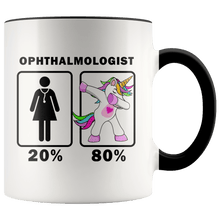 Load image into Gallery viewer, RobustCreative-Ophthalmologist Dabbing Unicorn 20 80 Principle Superhero Girl Womens - 11oz Accent Mug Medical Personnel Gift Idea
