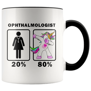 RobustCreative-Ophthalmologist Dabbing Unicorn 20 80 Principle Superhero Girl Womens - 11oz Accent Mug Medical Personnel Gift Idea