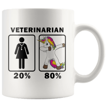 Load image into Gallery viewer, RobustCreative-Veterinarian Dabbing Unicorn 80 20 Principle Superhero Girl Womens - 11oz White Mug Medical Personnel Gift Idea
