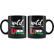 Load image into Gallery viewer, RobustCreative-Jordan Wild One Birthday Outfit 1 Jordanian Flag Black 11oz Mug Gift Idea
