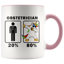 Load image into Gallery viewer, RobustCreative-Obstetrician Dabbing Unicorn 80 20 Principle Graduation Gift Mens - 11oz Accent Mug Medical Personnel Gift Idea
