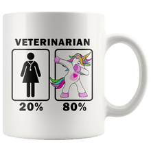 Load image into Gallery viewer, RobustCreative-Veterinarian Dabbing Unicorn 20 80 Principle Superhero Girl Womens - 11oz White Mug Medical Personnel Gift Idea
