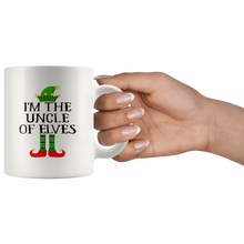 Load image into Gallery viewer, RobustCreative-Im The Uncle of Elves Family Matching Elf Outfits PJ - 11oz White Mug Christmas group green pjs costume Gift Idea
