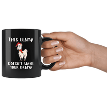 Load image into Gallery viewer, RobustCreative-This Llama Dabbing Santa Dont Need Your Drama Alpaca Peru Santas Hat - 11oz Black Mug Christmas gift idea Gift Idea
