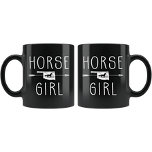 Load image into Gallery viewer, RobustCreative-Oklahoma Horse Girl Gifts Oklahoman Shape Country for women - 11oz Black Mug Racing Lover Gift Idea
