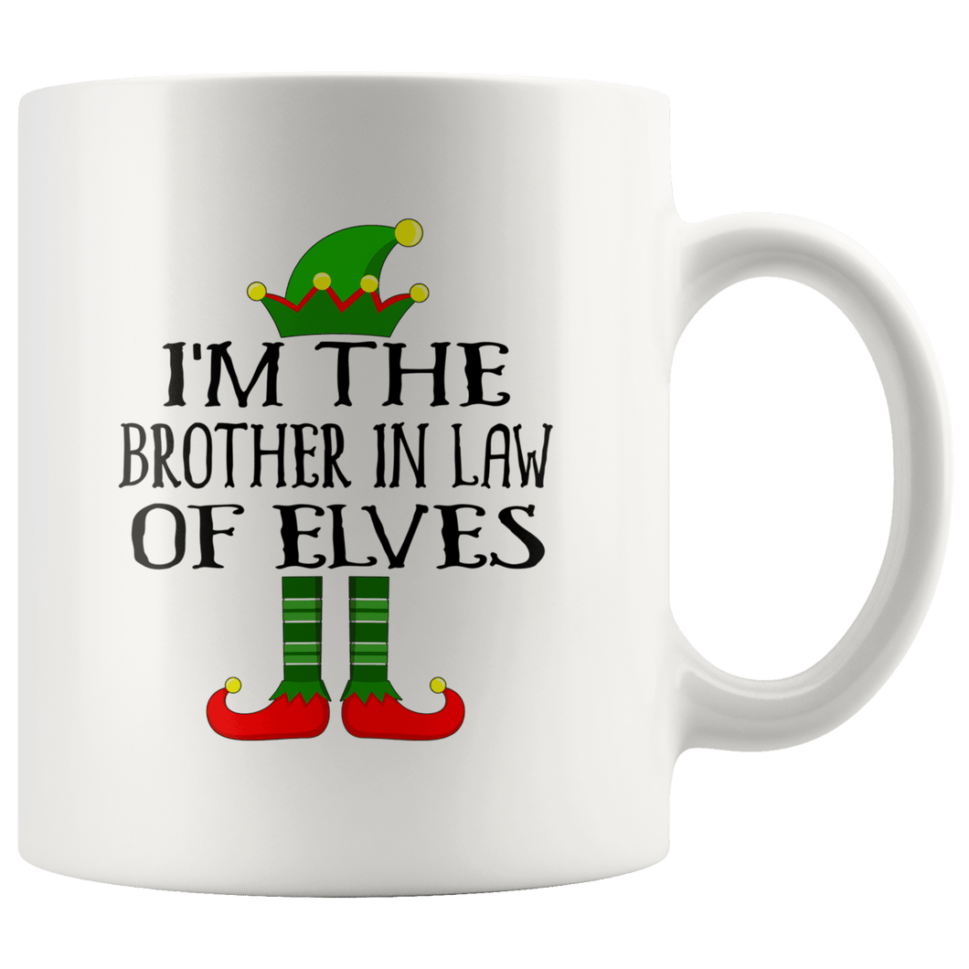 RobustCreative-Im The Brother In Law of Elves Family Matching Elf Outfits PJ - 11oz White Mug Christmas group green pjs costume Gift Idea