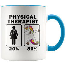 Load image into Gallery viewer, RobustCreative-Physical Therapist Dabbing Unicorn 80 20 Principle Superhero Girl Womens - 11oz Accent Mug Medical Personnel Gift Idea
