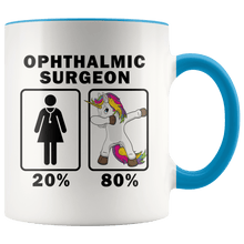 Load image into Gallery viewer, RobustCreative-Ophthalmic Surgeon Dabbing Unicorn 80 20 Principle Superhero Girl Womens - 11oz Accent Mug Medical Personnel Gift Idea
